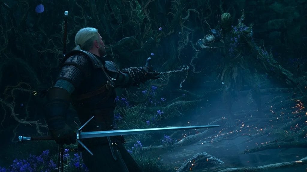 The witcher 3 songs of the past_combat chain Combat avec chaine Geralt The Witcher 3 Songs of the Past